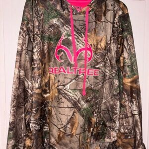 Realtree Kids Camouflage Hoodie with Pink Logo